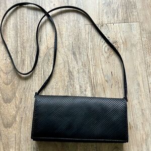 Vintage Vanessa black purse clutch shoulder bag with removable strap